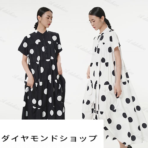ワンピース マキシ丈ワンピース リゾートワンピース ロングワンピース マキシ丈ワンピ ゆるワンピ 半袖 レディース  春 夏 ワンピ マタニティ お洒落 着痩せ ゆったり 体型カバー ドット柄 水玉 楽ちん 母の日 プレゼント 30代 40代 50代 オーバーサイズ 旅行 大きいサイズ 4,633円