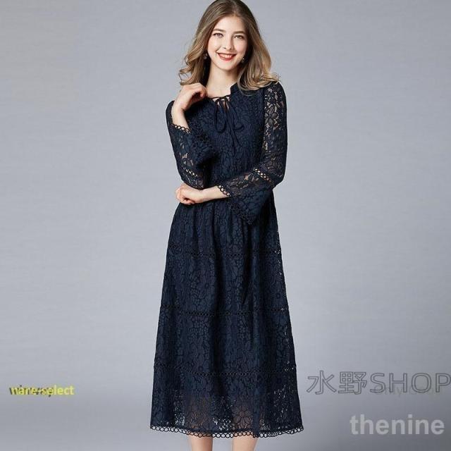 ワンピース レディース ドレス パーティードレス 結婚式 大きいサイズ 長袖 ロング丈 冬 春 夏 秋 フォーマルドレス レース おしゃれ 20代 30代 40代 50代