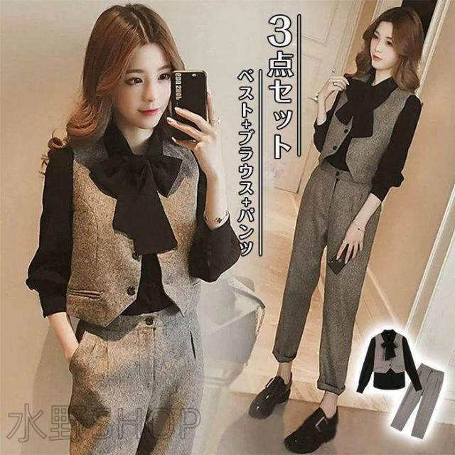 3点セット パンツ スーツ レディース おしゃれ 入学式 入園式 ママスーツ パンツ 卒園式 卒業式 結婚式 フォーマル