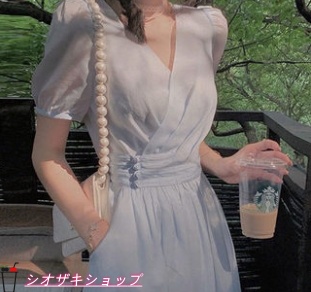 ワンピース ロングスカート フレアスカート 膝下 ミモレ ミモレ丈 袖あり 半袖 ボリューム袖 パフスリーブ Ｖネック フレア 切り替えデザイン チュール シフォン ベルト ウエストマーク かわいい 大人可愛い きれいめ カジュアル 大人 上品 リゾート 着回し おしゃれ お洒落