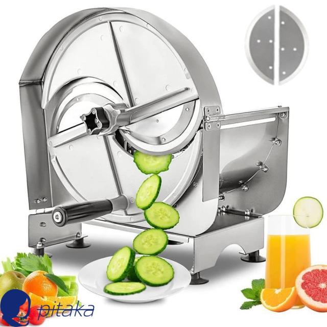 野菜スライサー 業務用 手動 果物スライサー 野菜カッター 千切り 厚さ調節0~12MM きゃべつスライサー 304#ステンレス鋼 回転式操作簡単 大容量 野菜/果物/ジャ