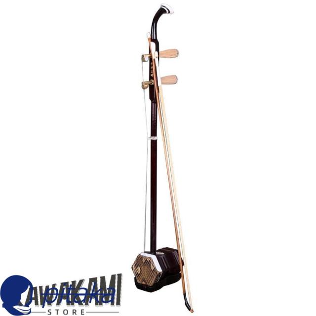 二胡 弦楽器 ケース付きの初心者の広葉樹二胡、 大人の2弦楽器、 国の特徴的な楽器 (Color : Hardwood Size : 32.7*5.1*3.9inches)