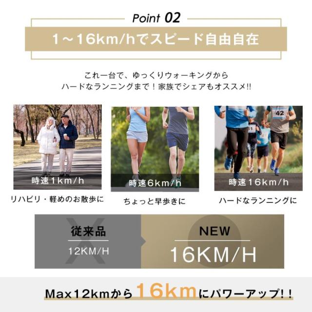 電動ランニングマシン 折りたたみ MAX16km/h 3段階角度調整 心拍数計測機能 広幅走行面 ルームランナー フィットネスマシーン 衝撃吸収 移動キャスター