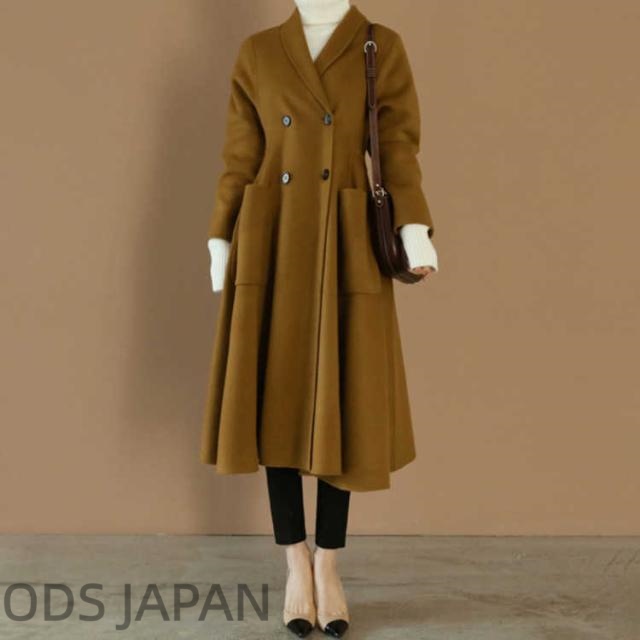 ウールコート ウール 大きいサイズ S ロング丈 コート フレア アウター