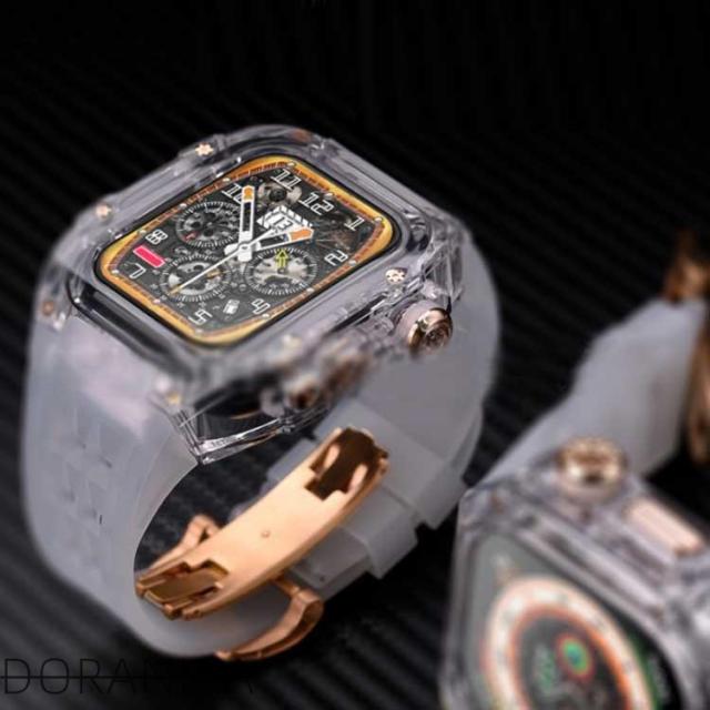 46mm apple メンズ watch ケース 一体型 バンド一体型 ケース一体型 45mm ベルト アップルウォッチケース アップルウォッチ 【S_3
