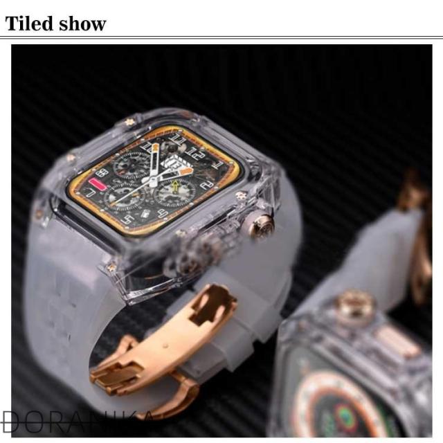 46mm apple メンズ watch ケース 一体型 バンド一体型 ケース一体型 45mm ベルト アップルウォッチケース アップルウォッチ 【S_8
