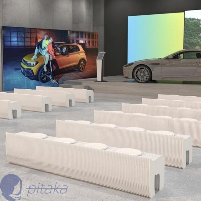 折りたたみ式紙製スツール 紙製ソファ 伸縮式ベンチ 多人数用ロースツール 折りたたみ椅子 アコーディオンデザイン 省スペース スタイリッシュでTaka Neko_8