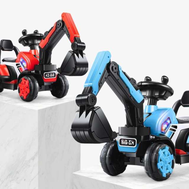 電動乗用ショベルカー バケット操作 アーム可動 乗用ラジコン 充電式 働く車 工事車両 重機 子供用 乗用玩具 乗り物 クリスマス お誕生日 プレゼント_9