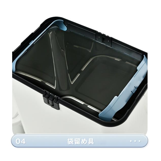 ゴミ箱 自動開閉 センサー式ゴミ箱 上向き 自動開閉ゴミ箱 50L ふた付き ダストボックス ホワイト シルバー_13