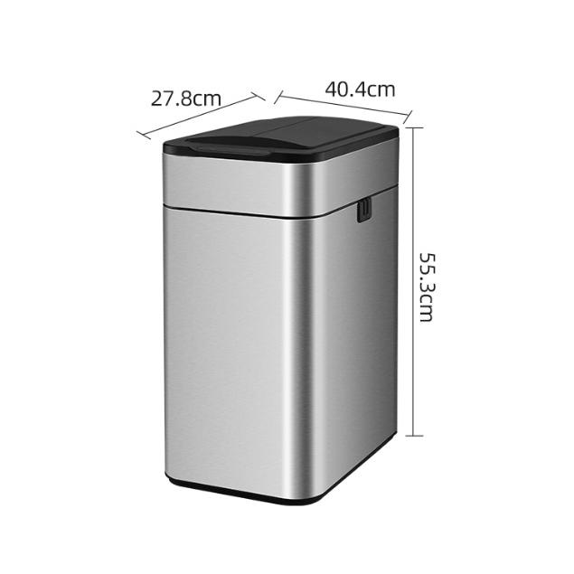 ゴミ箱 自動開閉 センサー式ゴミ箱 上向き 自動開閉ゴミ箱 50L ふた付き ダストボックス ホワイト シルバー_16