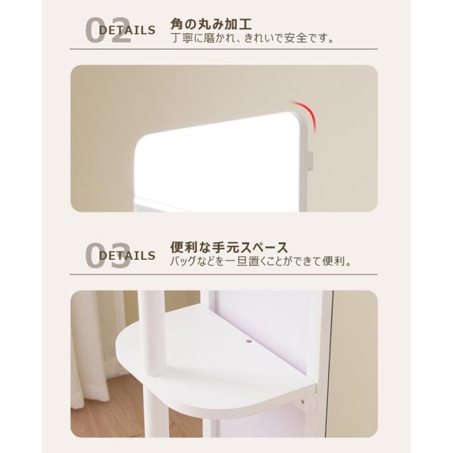 全身鏡 玄関 167×40cm 全身 おしゃれ ハンガーラック 収納 スタンド キャスター付き 回転 DIY 自撮り鏡鏡 姿見 ミラー 鏡 全身鏡 飛散防止加工 全身ミラー_14