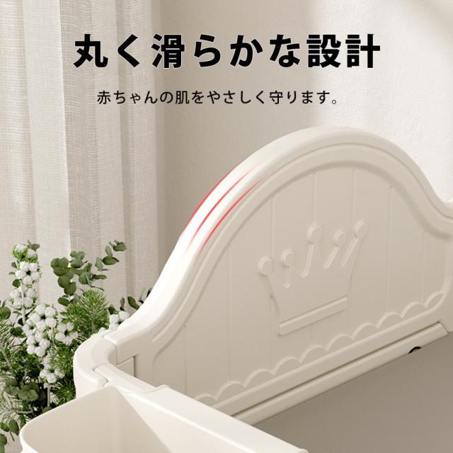 おむつ交換台 ワイドタイプ おむつ替え台 マットなし 引き出し 収納 