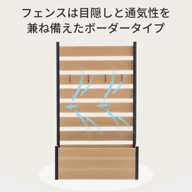 フェンス 目隠しフェンス ウッド 木製 人工木 ボーダーフェンス プランターフェンス ラティス ロータイプ ガーデンフェンス ガーデン 屋外 庭 玄関 花壇_11