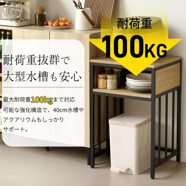 水槽台 水槽スタンド 幅45*奥行40 耐荷重100kg 二段収納棚 ブラウン Amazon.co.jp: 水槽台 45cm 水槽スタンド 耐荷重100kg 2段 スチール製