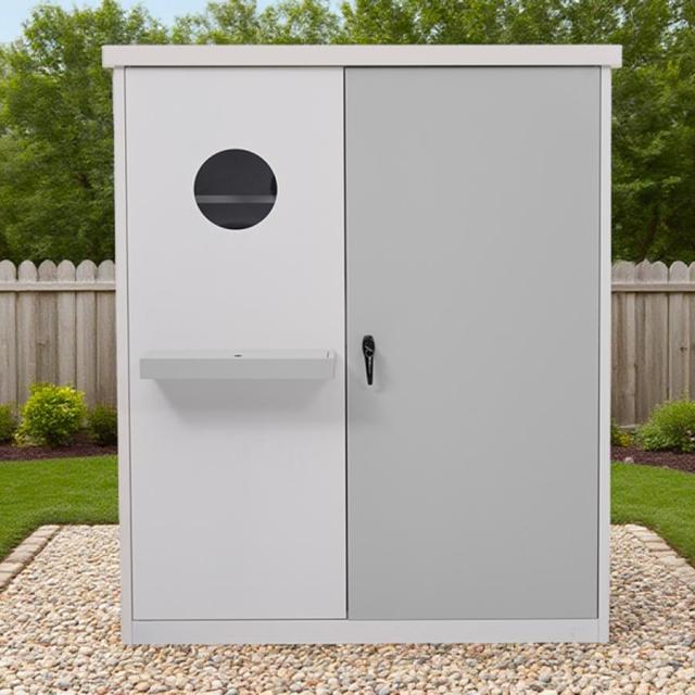 戸外収納庫 倉庫 大型物置 屋外 スチール物置 物置 123x61x150cm 専用 