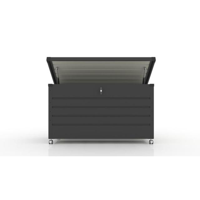 物置 屋外 収納ボックス 収納庫 小型 置き配 ストッカー ブレーキ付き 取っ手付き 鍵付き 物置 屋外収納庫 ベランダ ゴミ箱 ボックス 物置 大容量 収納ケース_17