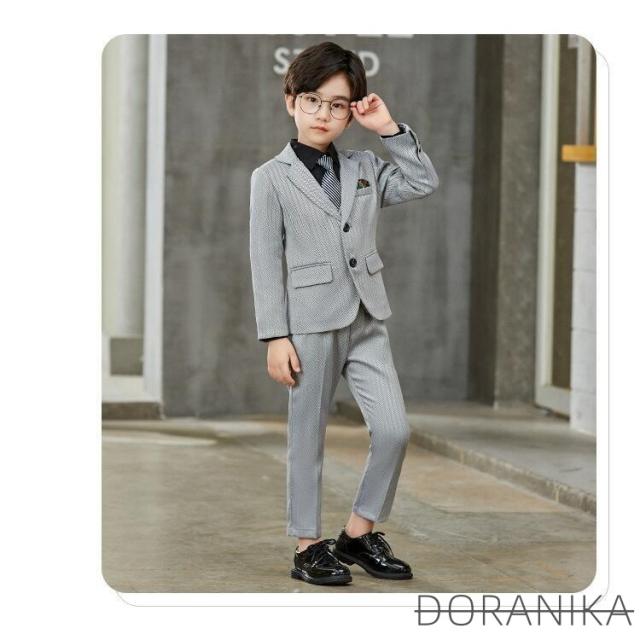 子供スーツ キッズスーツ 男の子 スーツ フォーマル 5点セット ジャケット ベスト 卒業式 七五三 結婚式 発表会 演奏会 タキシード 紳士服 スリム 90cm~170cm_1