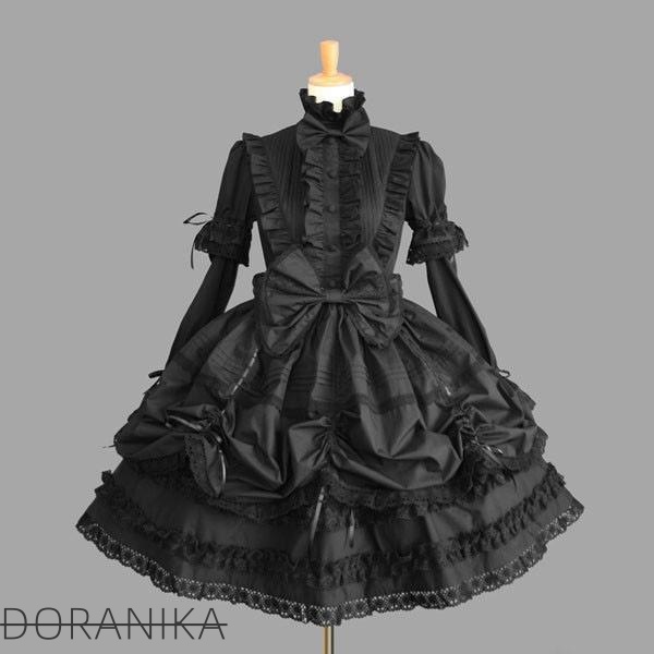 ゴスロリ 服 黒 クラシカル 甘ロリ 長袖 カラフル ピンク 白 ブルー ゴシック ロリータ 使い勝手抜群 毎日使いやすい 便利設計 快適 人気 上品 定番