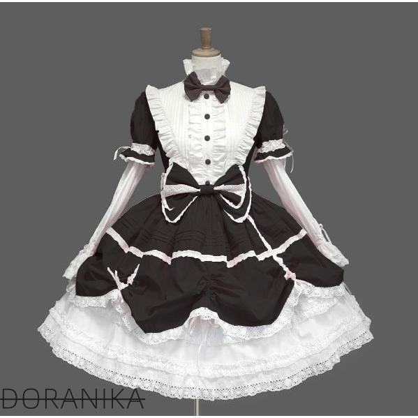 ゴスロリ 服 黒 クラシカル 甘ロリ 長袖 カラフル ピンク 白 ブルー ゴシック ロリータ 使い勝手抜群 毎日使いやすい 便利設計 快適 人気 上品 定番_2