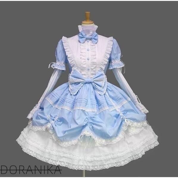 ゴスロリ 服 黒 クラシカル 甘ロリ 長袖 カラフル ピンク 白 ブルー ゴシック ロリータ 使い勝手抜群 毎日使いやすい 便利設計 快適 人気 上品 定番_3