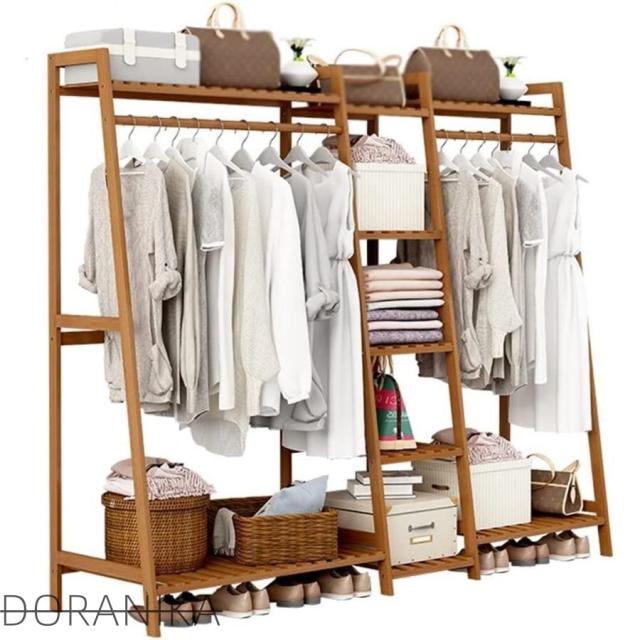 木製ハンガーラック ハンガーラック 頑丈 大容量 多目的ラック洋服ラック 耐荷重150kg 簡単組立コートハンガー リビング 寝室 玄関に適用 着回しやすい 10,657円