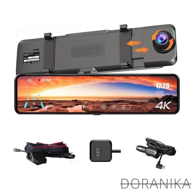 ドライブレコーダー ミラー型 CarPlayとAndroidAuto 最新 拡大ズーム機能 超鮮明夜間暗視 地デジ対策 24時間駐車監視 タイムラプス タッチ式 日本語説明書