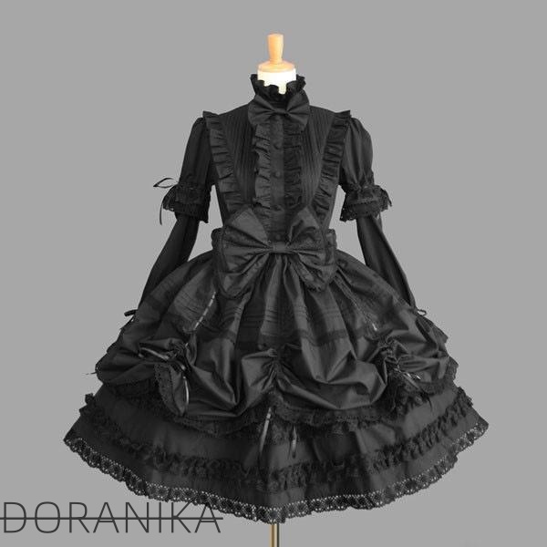 ゴスロリ 服 黒 ワンピース クラシカル 甘ロリ 長袖 カラフル ピンク 白 ブルー ゴシック ロリータ きれいめコーデ 大人かわいい おすすめ商品 新作