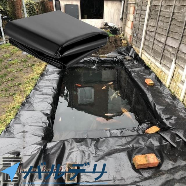 人工池用防水シート HDPE製 プールライナー 3x7m 5x6m 7x7m 8x10m 11x12m 12x12m 魚および植物の安全性については、斜面滑り止めの場合