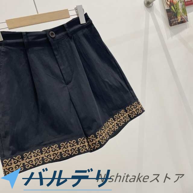 夏の格好のいい レディース向け 民族風刺しゅう入り口・入口 A生産ライン ハイウエストパンツ ゆったりワイドレッグ か細い押し出し 心地よい 弾力性酉の方角 さる股引き印字機