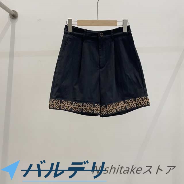 夏のレディース流行り物 民族風刺しゅう絵図面 A生産ライン ハイウエストワイドパンツ ゆったり履き気味合い か細い押し出し 心地よい 弾力性酉の方角 さる股引き表現スタイル