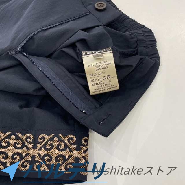 夏のレディース流行り物 民族風刺しゅう絵図面 A生産ライン ハイウエストワイドパンツ ゆったり履き気味合い か細い押し出し 心地よい 弾力性酉の方角 さる股引き表現スタイル