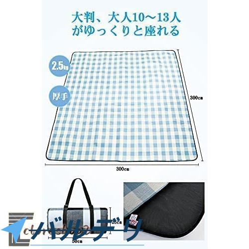 レジャーシート 300x300cm 超大サイズ 厚手 3層構造 ピクニックマット 大判 約7畳 防水 折りたたみ 洗える 屋内、屋外使える キャンプ テント マットシート_4
