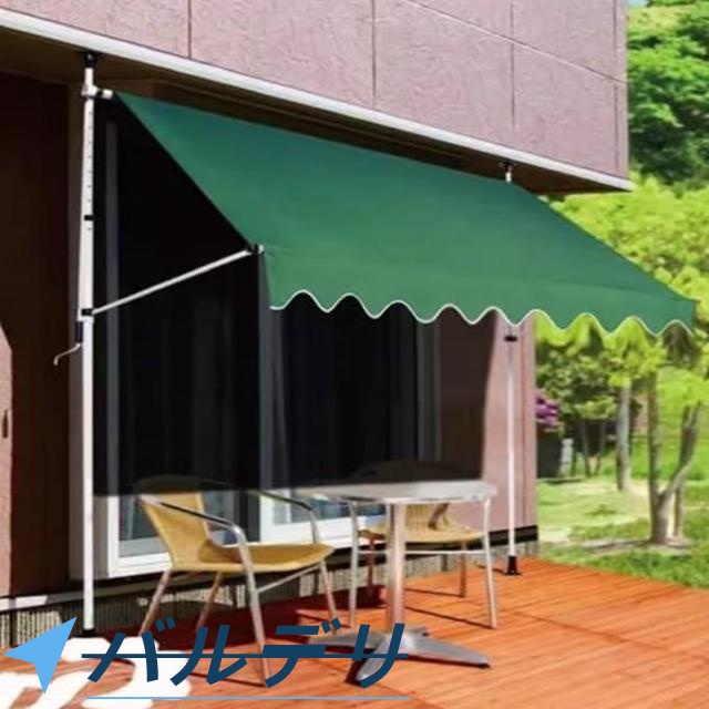 オーニングテント つっぱり日よけ 2m/2.5m/3m/3.5m/4m スクリーン式 突っ張り式 巻き取り式 つっぱり式 自立式サンシェード 角度、高さの調節が可能 サンシェー_10