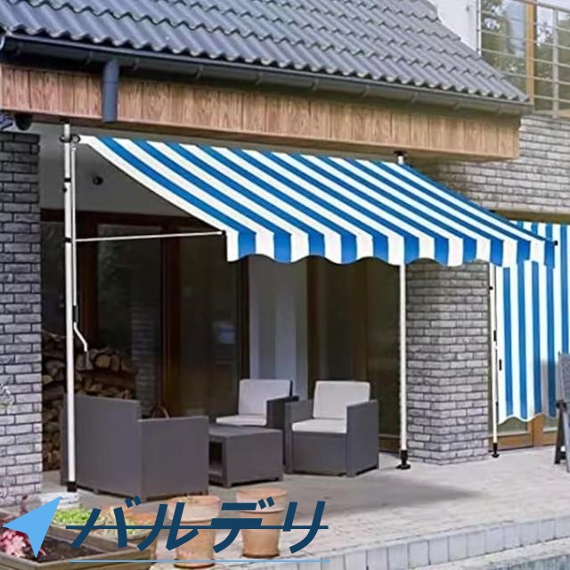 オーニングテント つっぱり日よけ 2m/2.5m/3m/3.5m/4m スクリーン式 突っ張り式 巻き取り式 つっぱり式 自立式サンシェード 角度、高さの調節が可能 サンシェー_16