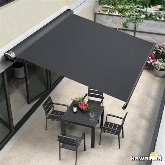 新機能オーニング 屋根 後付けパティオ 2m/3m/4m格納式日よけ パティオ手動ガーデンオーニング後付けベランダ 雨除け オーニング 手動ガゼボ キット庭サン