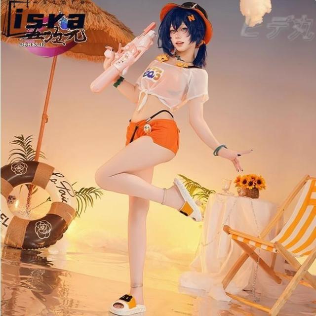 五次元　ゼンレスゾーンゼロ　コスプレ　繩匠鈴　リン　夏色ブルースカイ　水着　※ウィッグ　靴　追加可　_1