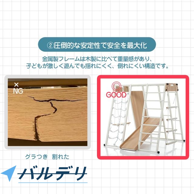 OSJ 金属製 ジャングルジム すべり台 滑り台 折りたたみ 耐荷重150kg コンパクト 多機能 屋内 室内用 大型遊具 室内遊具 キッズ 子供 誕生日プレゼント おもちゃ_3