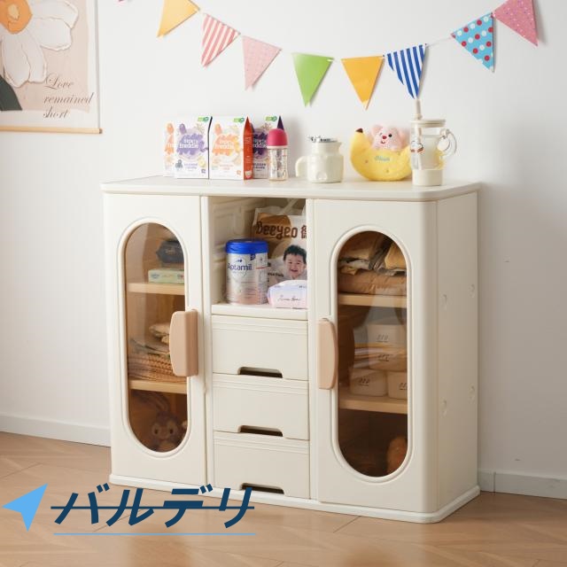 OSJ 多機能 キッズ用収納キャビネット キッズクローゼット 子供用クローゼット 大容量 整理棚 おもちゃ収納