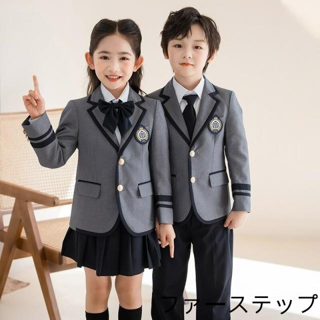 卒業式 フォーマルスーツ 男の子 女の子 子供スーツ セット キッズ スーツ スカート 長ズボン フォーマル こども セットアップ キッズスーツ ブレザー 発表会_8