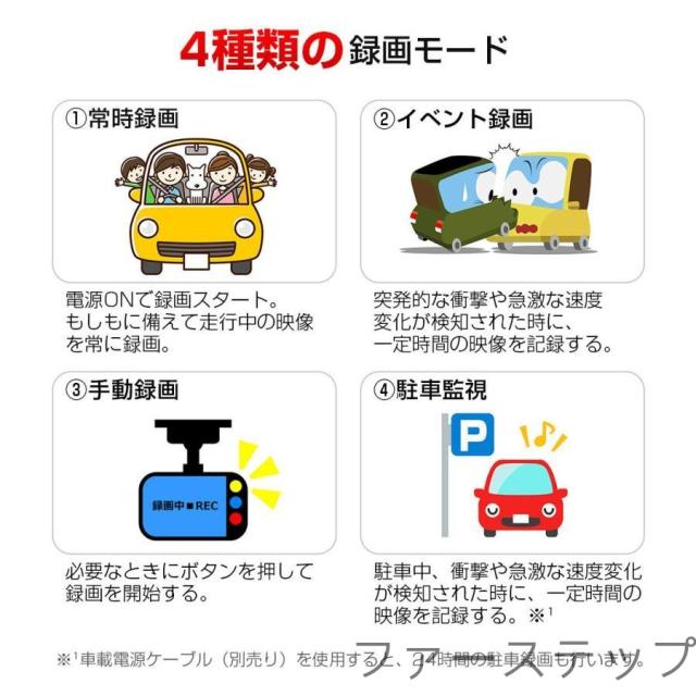 ドライブレコーダー 3カメラ同時録画 1296P SONYIMX327センサー 超広角 4.0インチ HDR画像補正 駐車監視 Gセンサー ループ録画 前後/ドライブレコーダー_10