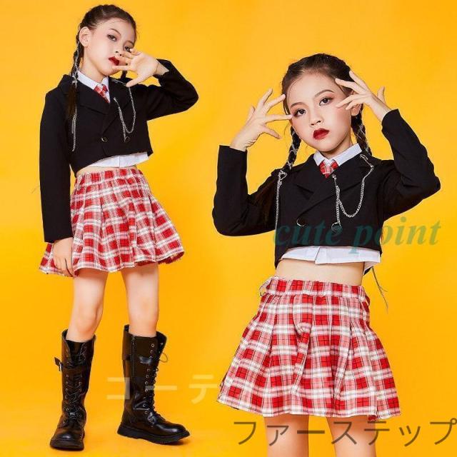 キッズダンス衣装 HIPHOP ステージ衣装 チアリーダー 衣装 ヒップ