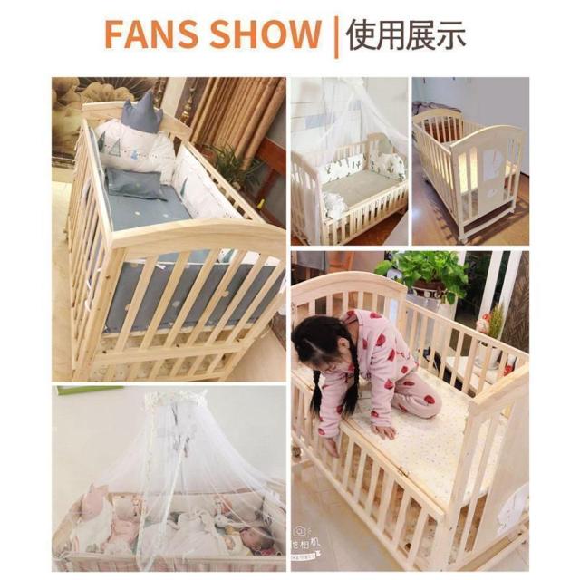 ベビー ベッド 木製 すのこ 高さ調節 ベビー用品 孫 出産祝い 添い寝 ゆりかご 子供用 新生児 赤ちゃん かや 蚊帳 キャスター付 ハイ タイプ_19