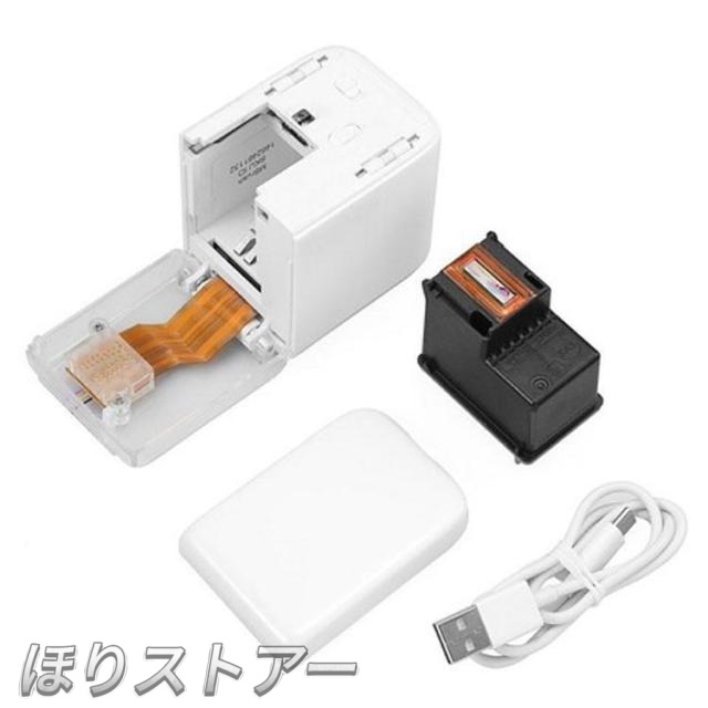 ハンディプリンター スマホ対応 モバイルプリンター フルカラー印刷 コンパクト ポータブルプリンター 小型 インクジェットプリンタ インクジェット モバイルプリンター ワイヤレス ハンディ印刷機 WIFI連続 勉強 仕事 文房具 家庭用品_2