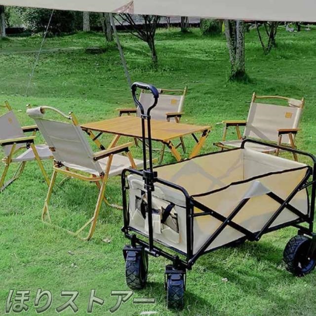 キャリーワゴンとテーブル両用 折りたたみ 45L 完成品 アウトドアワゴン アウトドアキャリー キャリーカート キャンプ アウトドア テーブル付き キャンプ用品 4輪 頑丈 運搬 台車 便利 簡単 コンパクト 収納 大容量 小さめ 洗える_1