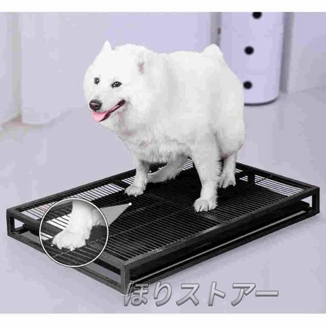 猫 トイレ、大型犬 ゲージ、ペット トイレ、ペットトイレ、犬のトイレトレー、ステンレス製犬用トイレ、大型犬用トイレトレイ、足を乾いた状態に保ち、床を保護