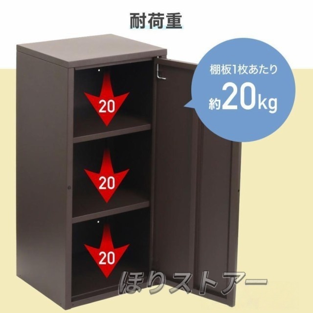 物置 屋外 倉庫 小型 収納庫 棚 高さ84cm 可動式 スチール 収納ボックス ベランダ ポリタンク 錆 おしゃれ 庭 引き戸 ロッカー スチール物置_7