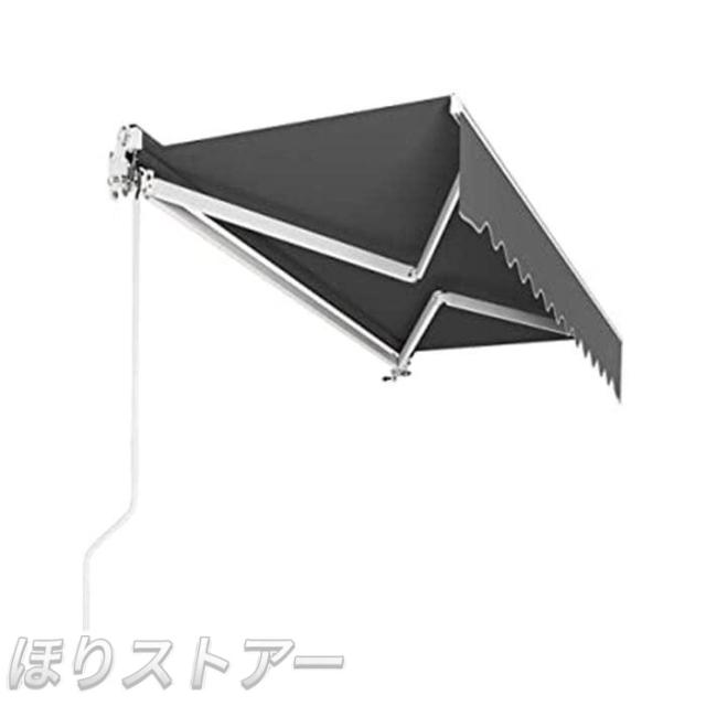 日除けシェード オーニングテント 伸縮式 オーニングテントひさし 後付けベランダ 雨除け オーニング 手動ガゼボ キット庭サンシェード折りたたみ式_11