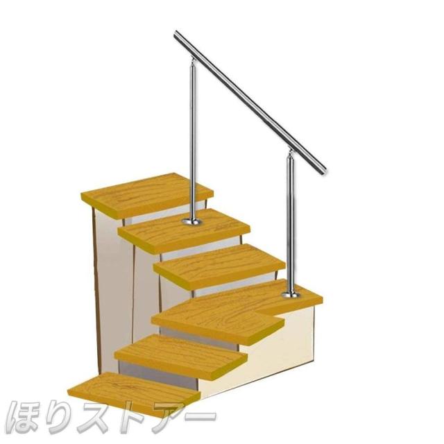玄関用手すり 屋外階段手すり、屋内および屋外の外段用のステンレス鋼304手すり手すり 滑り止安全サポート（完全キット）80cm / 100cm / 120cm / 140cm