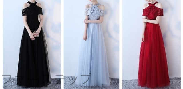 3色 ロング ドレス パーティードレス 個性的 袖あり オフショル ケープ風 結婚式 二次会 お呼ばれ フォーマル 演奏会 ピアノ 発表会 ドレ_10