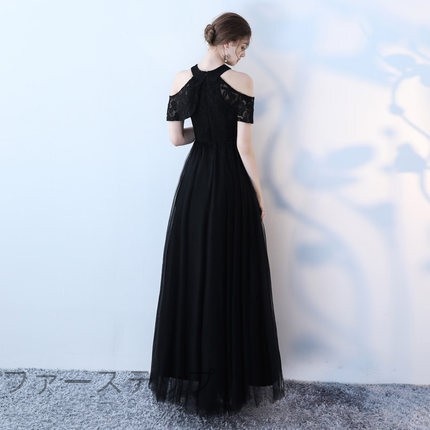 3色 ロング ドレス パーティードレス 個性的 袖あり オフショル ケープ風 結婚式 二次会 お呼ばれ フォーマル 演奏会 ピアノ 発表会 ドレ_8